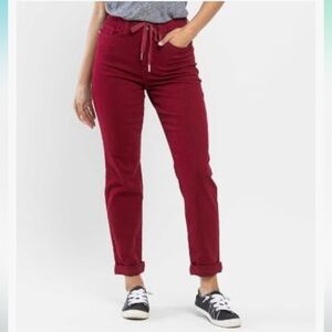 Judy Blue Women's High Waist Scarlett Pull On Double Cuff Jogger Jean
